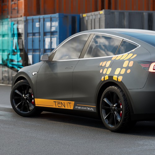Tesla design with the title 'TEN IT Tesla y'