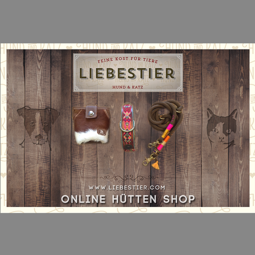 Pet shop design with the title 'Liebestier'