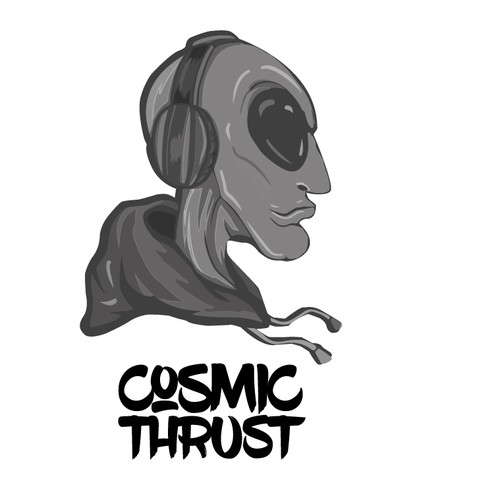 Alien logo with the title 'design logo for a beat producer'