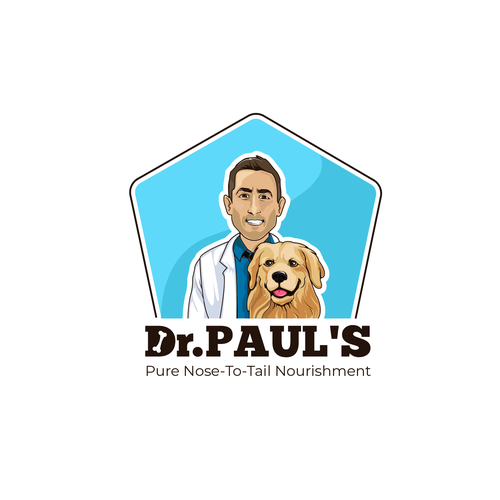 Veterinary logo with the title 'Logo for Dr. Paul's Pure Nose-to-tail Nourishment'