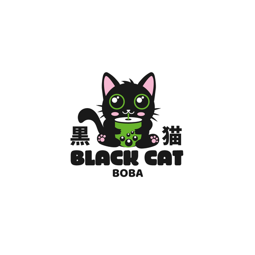 Boba logo with the title 'Black Cat'