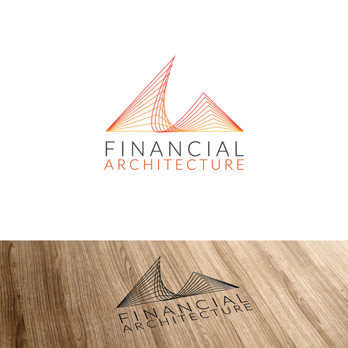 Shape design with the title 'Logo for financial service'