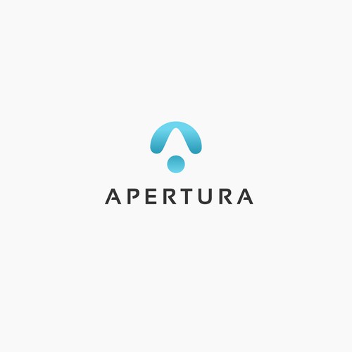 Bright logo with the title 'Blue Gradient Logo for Apertura'