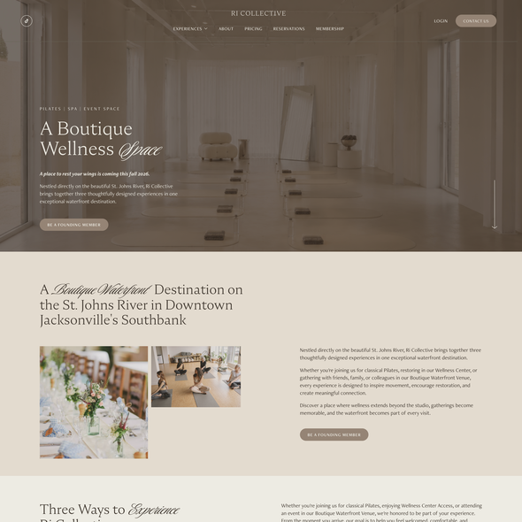 Spa design with the title 'Ri Wellness Collective'