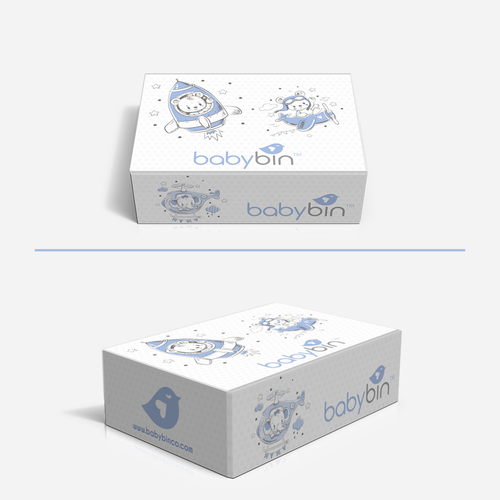 Baby packaging with the title 'subscription box for baby'