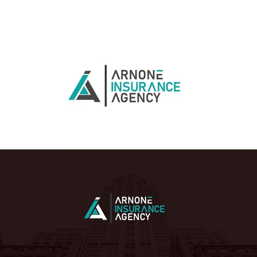 Thin logo with the title 'MODERN DESIGN CONCEPT FOR ARNONE INSURANCE'