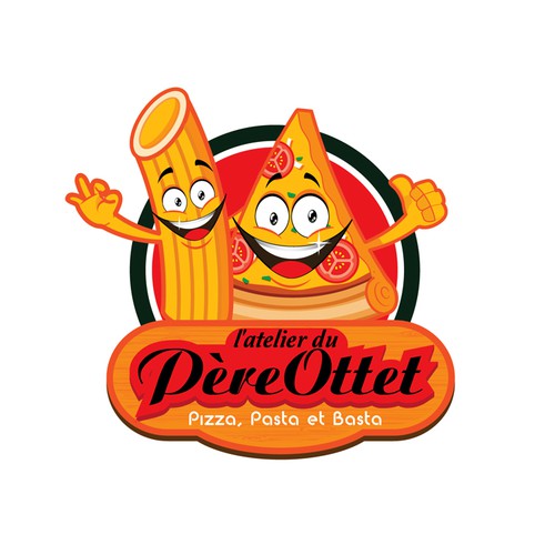 Humorous logo with the title 'Logo for Pasta Et Basta'