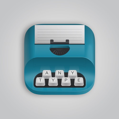 Keyboard design with the title 'Any Type Keyboard App'