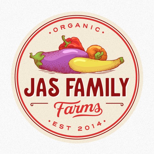 Farm-horse logo with the title 'Jas Family'