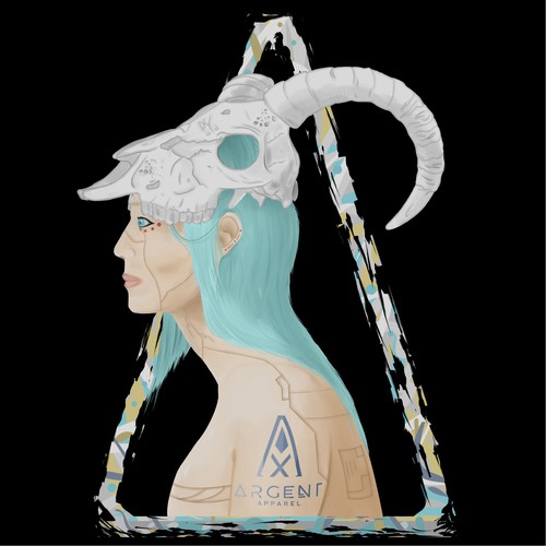 Tribal t-shirt with the title 'Argent Tribal Girl'