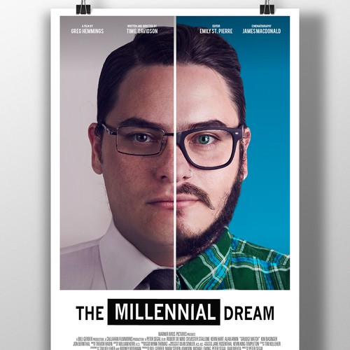 Photographer design with the title 'Poster documentary The Millennial Dream'