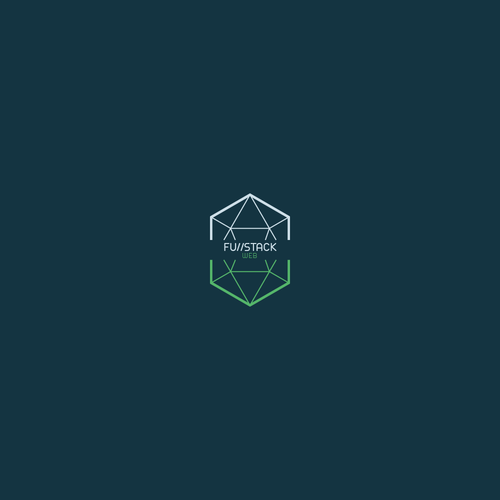 Green and white logo with the title 'Fullstack Web'