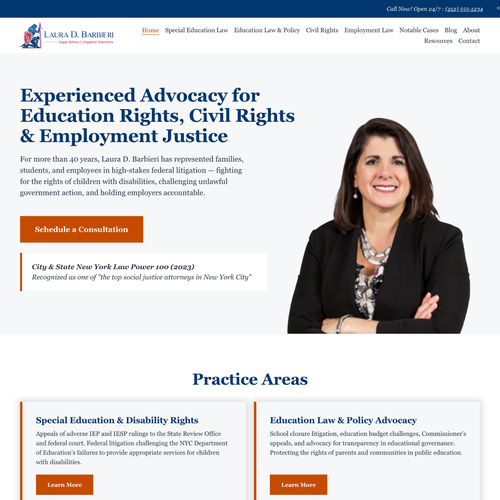 Design with the title 'Laura D. Barbieri Legal Design'