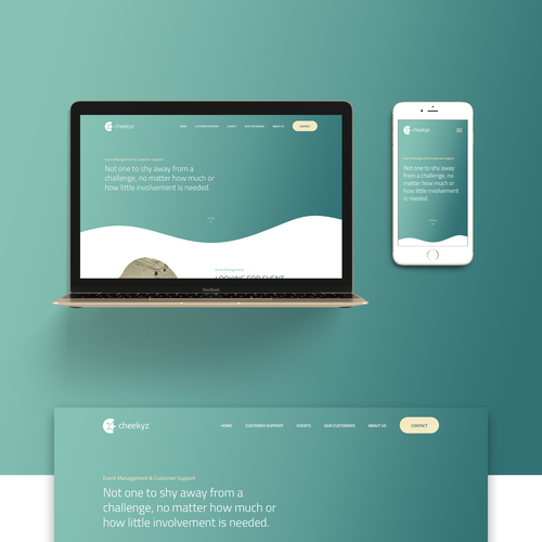 Gradient website with the title 'Homepage design for event management company'