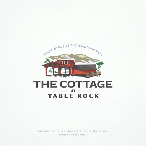 Cottage logo with the title 'Classy Logo for The Cottage at Table Rock'