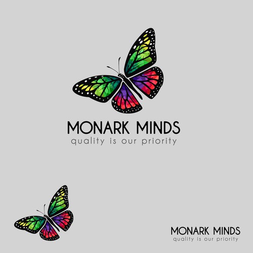 Vector logo with the title 'Detailed Logo Concept for Monark Minds'