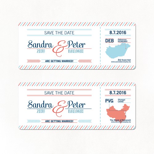 Invite design with the title 'Wedding "save the date"'