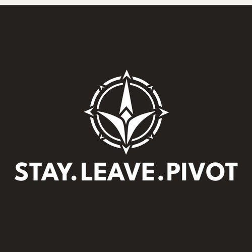 Corporate identity logo with the title 'Strategic Consulting & Navigation Logo Design | Stay. Leave. Pivot. Branding'