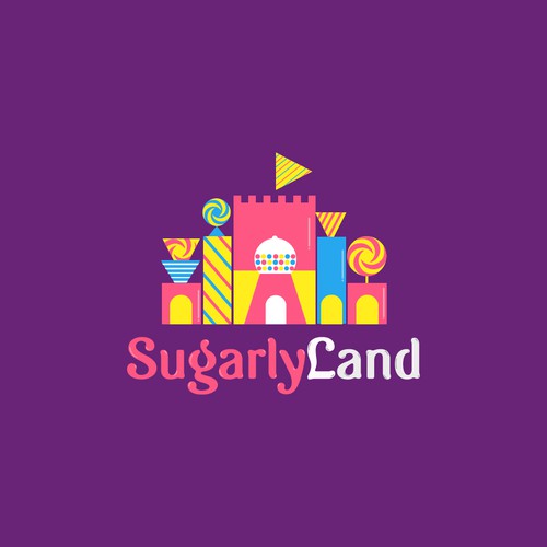 Caramel logo with the title 'Sugarlyland logo'