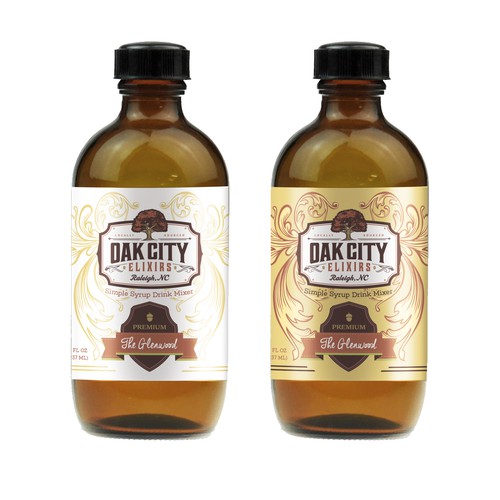 Beverage label with the title 'Drink mixer label'