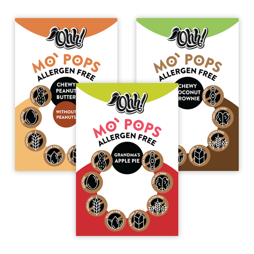 Sweets packaging with the title 'MO' POPS'