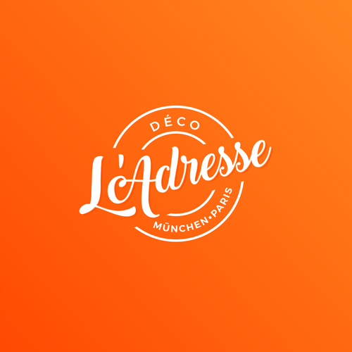 Orange brand with the title 'Logo for decoration store.'