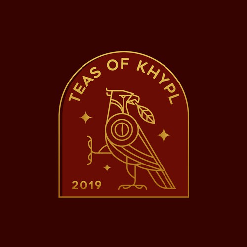 Gold line logo with the title 'Teas of Khypl'