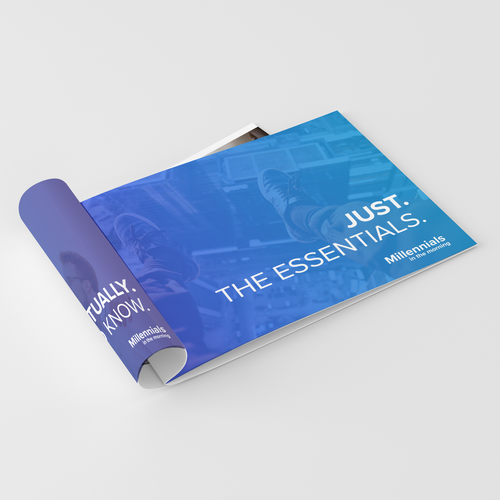 Clear design with the title 'Millenials In The Morning Brand Guide'