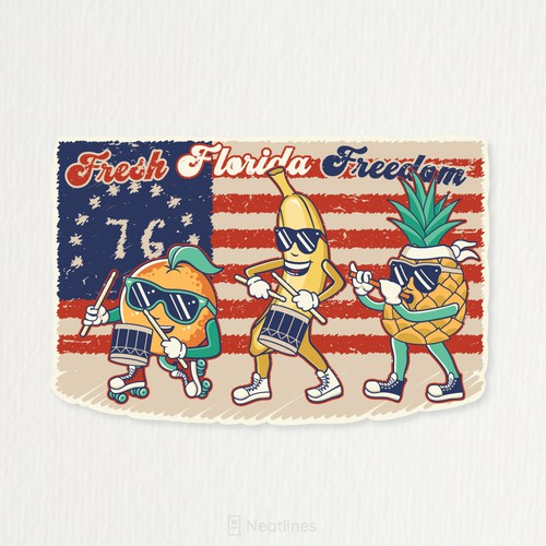 Pineapple design with the title 'fresh Florida'