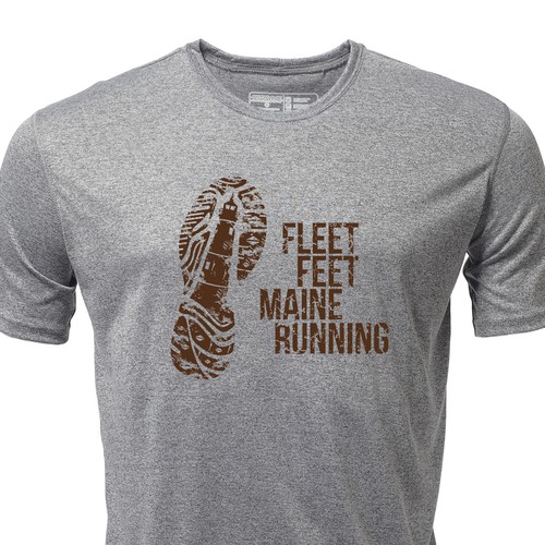 Pine tree design with the title 'Maine Themed Running Shirt Graphics '