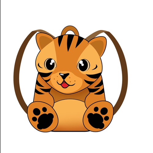 Backpack design with the title 'Design a backpack for infants( age 3-5)'