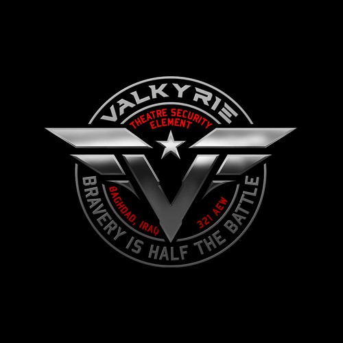 Army design with the title 'Logo design for Valkyrie'