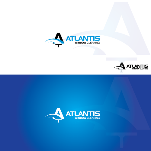 Letter A logo with the title 'atlatis window cleaning logo'
