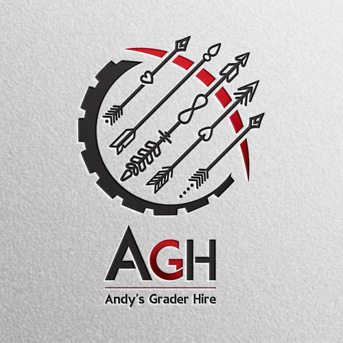 Arrow down logo with the title 'Bold Logo using Arrows'