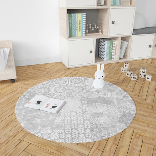 Organic artwork with the title 'Kids playroom carpet/playmat'