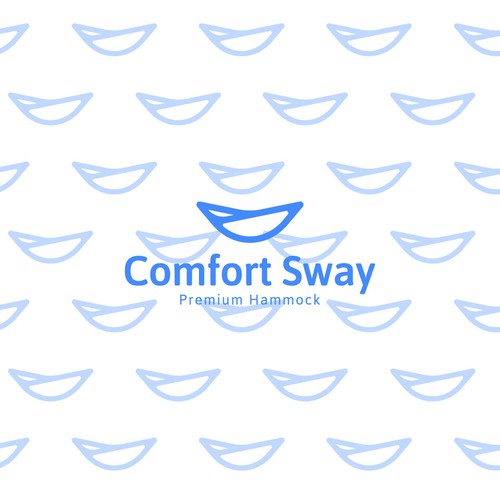 Comfort logo with the title 'Minimal One color Hammock Logo Design (For Sale)'