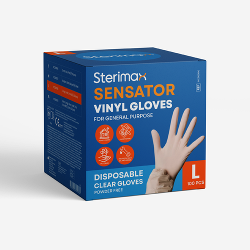 Amazon packaging with the title 'disposable gloves'
