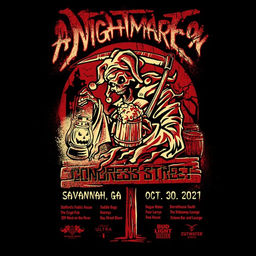 Halloween t-shirt with the title 'nighmare'
