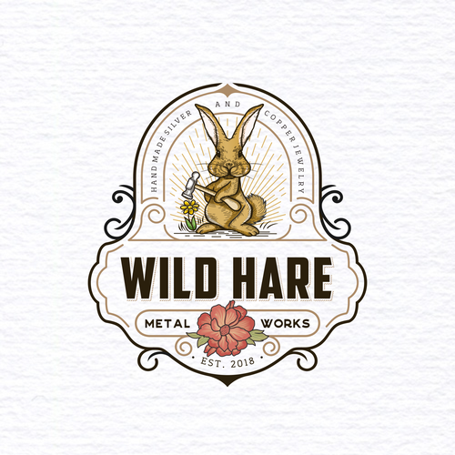 Rabbit logo with the title 'wild hare'