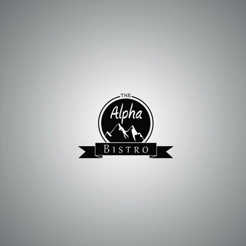 Bistro logo with the title 'The Alpha Bistro'