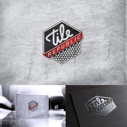 Script font design with the title 'Create a winning logo for Tile Republic'