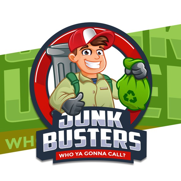 Junk removal logo with the title 'Junk Busters'