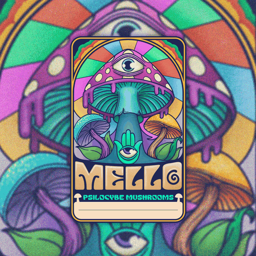 Mushroom logo with the title 'MELLO '