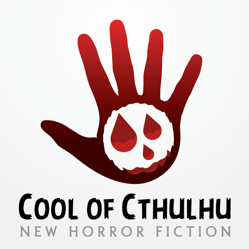 Marketplace logo with the title 'Scary bloody hand for horror marketplace'