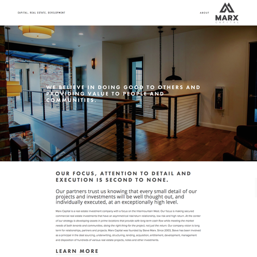 Investment website with the title 'Real Estate Investment Website'