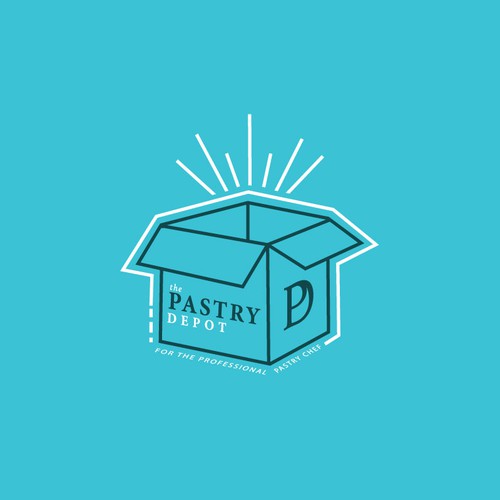 Pastry design with the title 'Line-based, happy baking/pastry supplier logo!'