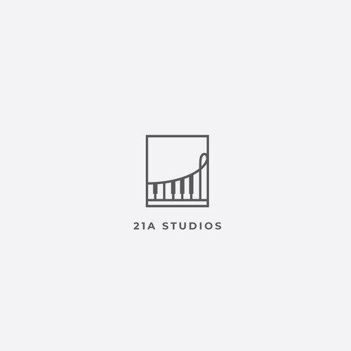 Piano logo with the title '21A Studios'