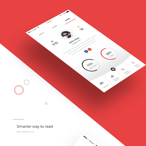 Social networking design with the title 'Anti-social networking app'