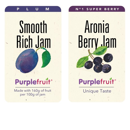 Watercolor label with the title 'JAM'