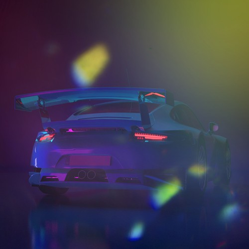 Porsche design with the title 'The Porsche Project Duck Tail'